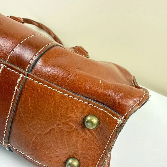 EUC Patricia Nash Vienna Tan/Brown Leather Satchel Bag - Picture 7 of 14